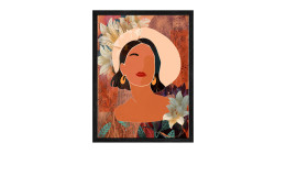 Rahmenbild Flower Girl Illustration 33 x 43 cm
