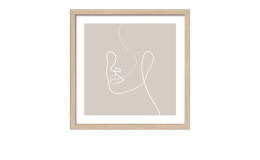 Rahmenbild Line Art Faces 33 x 33 cm