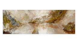 Alubild Brown-Silver-Gold 50 x 150 cm