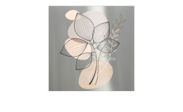 Alubild Line Art Leaves 50 x 50 cm