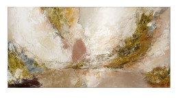 Alubild Brown-Silver-Gold 100 x 200 cm