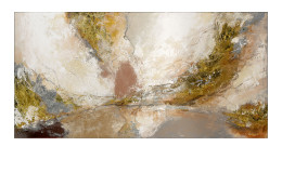 Alubild Brown-Silver-Gold 50 x 100 cm