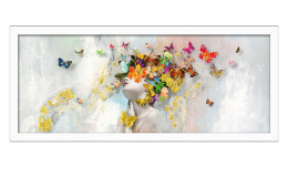 Rahmenbild Butterflies in the Face 60 x 130 cm
