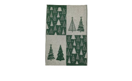 Geschirrtuch 50 x 70 cm in grün mit weihnachtlichen Motiven.