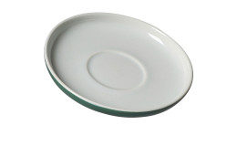 Espressountere Jasper mit einem Durchmesser von ca. 11 cm und in der Farbe Grün und Weiß.