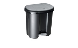 Abfalleimer Duo 2 x 10 l aus schwarzem Kunststoff.