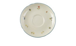 Untertasse Marieluise 14,8 cm aus Porzellan mit floralem Motiv.