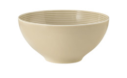 Schüssel Beat 15,7 cm aus Porzellan in Sandbeige.
