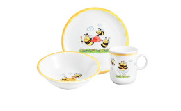 Kinder-Set mit Bienenmotiv bestehend aus 3 Teilen.