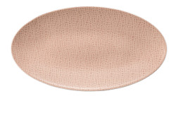 Servierplatte Life 33 cm aus Porzellan in rosa.