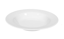 Suppenteller Rondo/Liane 22,3 cm aus weißem Porzellan.