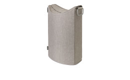 Wäschesammler Frisco Lounge 68 cm aus Aluminum und Kunststoff und einem Bezug aus Synthetikfaser in Taupe. 