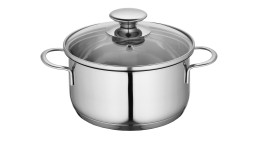 Kochtopf Capri mit einem Durchmesser von 16 cm, in Edelstahl silber