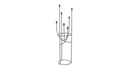 Kerzenleuchter Vento 125 x 36 x 36 cm 