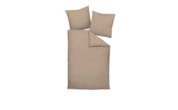 Satin-Bettwäsche 135 x 200 cm Taupe 