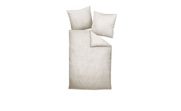 Mako-Satin Bettwäsche Kodernclassic in der Größe 135 x 200 cm und in der Farbausführung beige, kariert