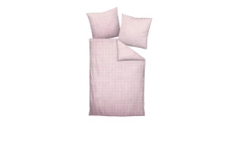 Mako-Satin Bettwäsche Modernclassic in der Größe 155 x 220 cm und in der Farbausführung rosa, gestreift