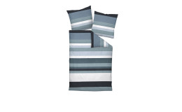 Mako-Satin Bettwäsche 87078 J. D. in der Größe 135 x 200 cm und in der Farbe blau, grün, weiß, sxhwarz, gestreift