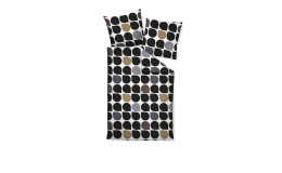 Satin-Bettwäsche 135 x 200 cm Schwarz Platin