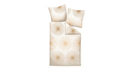 Satin-Bettwäsche 135 x 200 Beige/Koralle