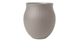 Vase Manufacture Collier 18 cm hoch in taupe