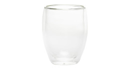 Glas 390 ml  doppelwandig aus Borosilikatglas.