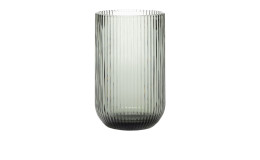 Trinkglas 465 ml  grau geriffelt.