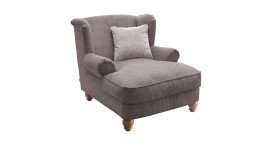 Loveseat-Sessel in der Farbe grau-braun