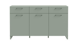 Sideboard Star, in der Farbausfürhung Salbeigrün mit 3 Türen und 3 Schubkästen, Frontansicht