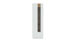 Vitrine Lüttich, in der Farbkombi. Secret grey / Valecia oak, Frontausführung