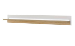Wandboard Leander in weiß mit Absetzungen in Eiche Wotan-Dekor