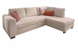 Wohnlandschaft Joachim in Mink - Beige, Ottomane rechts