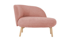 Lonchair Thalia, in der Farbausführung blush, Frontansicht