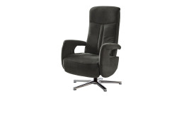 Basis-Relaxsessel plano|FORM Maggio mit einem Bezugsstoff in Leaf und einem silbernen Fuß
