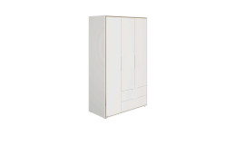 Kleiderschrank Lieven, in der Farbausführung Kreideweiß