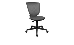 Drehstuhl Sunny mit Bezug aus grauem Polyester-Stoff