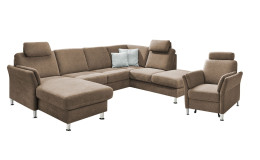 Komfort-Ecksofa plano|FORM Lirio in der Farbausführung Camel