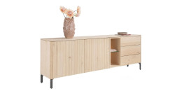Sideboard Trenton in der Farbe Natur, Schrägansicht
