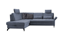 Komfort-Ecksofa Westminster, in der Farbausführung Graublau