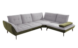 Basis-Ecksofa vito Ticona, in der Farbe Silver/ Olive