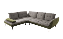 Basis-Ecksofa vito Ticona, in der Farbe Grau / Olive