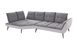 Basis-Ecksofa vito Ticona, in der Farbausführung Silber