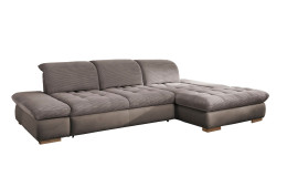 Komfort - Ecksofa vito Fulla, in der Farbausführung Taupe