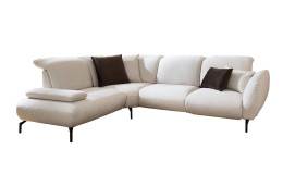 Komfort-Ecksofa vito Bevy, in der Farbausführung beige