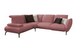 Basis-Ecksofa vito Bevy, in der Farbausführung Altrosa