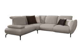 Basis-Ecksofa vito Bevy, in der Farbausführung Grau