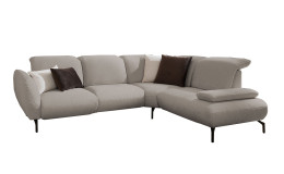 Basis-Ecksofa vito Bevy, in der Farbausführung Grau