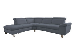 Komfort-Ecksofa vito Tonga, in der Farbausführung Greyblue