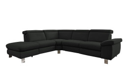 Komfort-Ecksofa vito Tonga, in der Farbausführung Schwarz