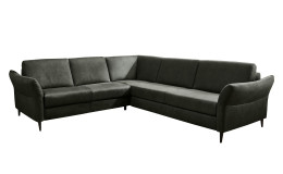 Basis-Ecksofa vito Spring-S Relax in einem grünen Bezugsstoff.